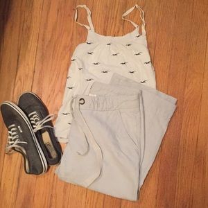 J. Crew “City Fit” blue linen pants